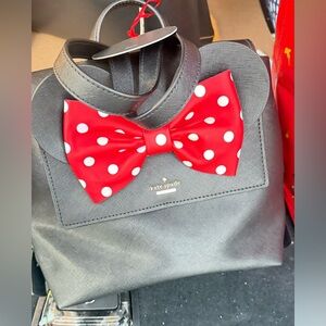 Kate Spade Kids Black Backpack with Red Polka Dot Bow